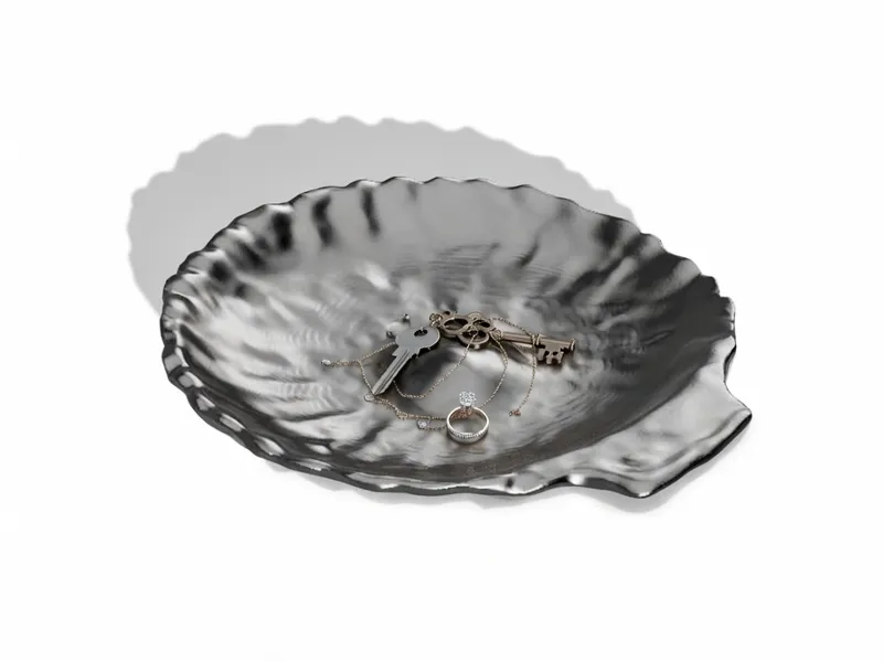 Keys and Jewelry bowl in clam/shell style