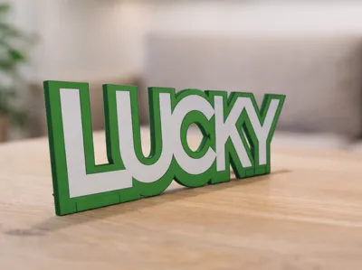 St Patrick's Day Lucky Text Stand Up