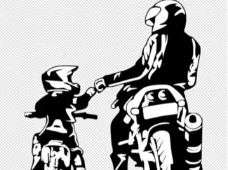 Pai  e Filho de mota 