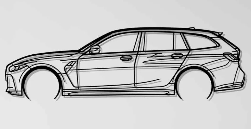 BMW M3 G81 Touring Wall Art - Free 3D Print Model - MakerWorld