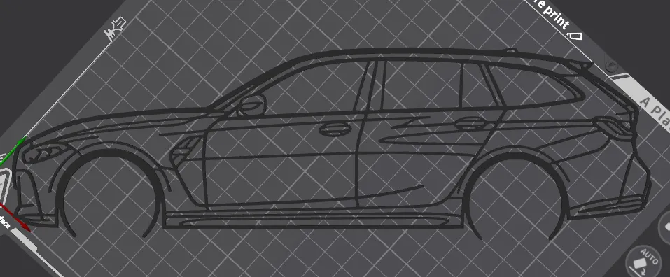 BMW M3 G81 Touring Wall Art - Free 3D Print Model - MakerWorld