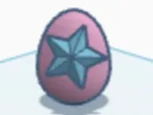 Easter egg with blue star