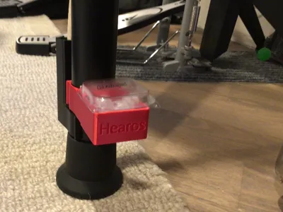 Hearos Earplug Holders - On Alesis Drumset