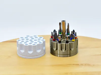 Universal 6.35mm Bit Desktop Storage Holder