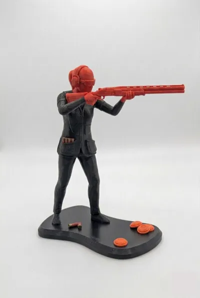 Trap Shooting Athlete Minimalist Square