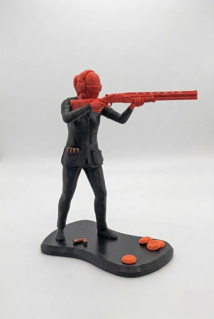 Trap Shooting Athlete Minimalist Square