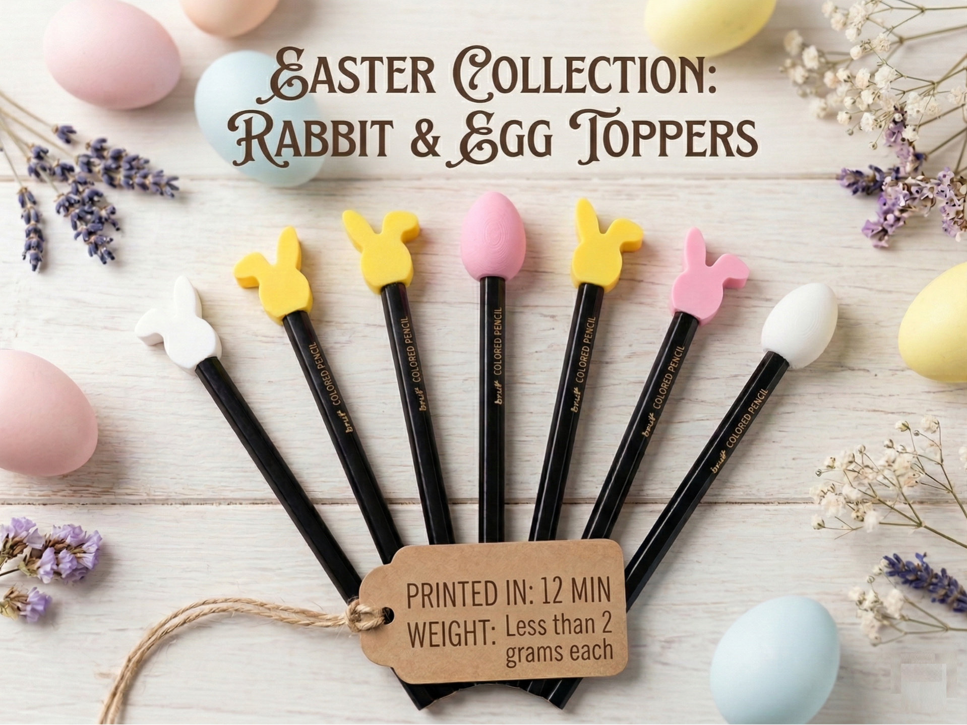 Hexagonal Pencil Topper Kit Easter Edition 
