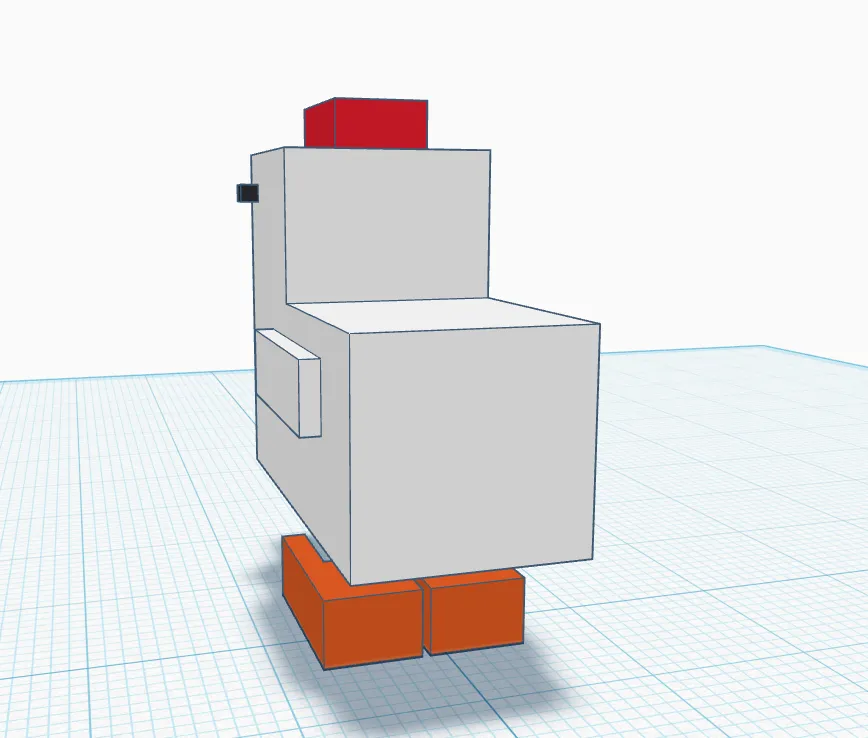 Poly Block Chicken Blocky Chicken - Free 3D Print Model - MakerWorld