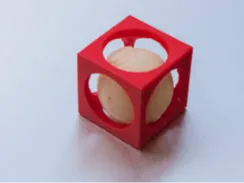 cube with ball inside toy