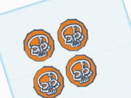 Four cool skull coins