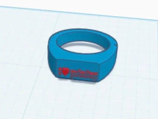 I Heart printing ring