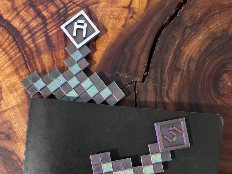 Personalised Minecraft Sword Bookmark V2