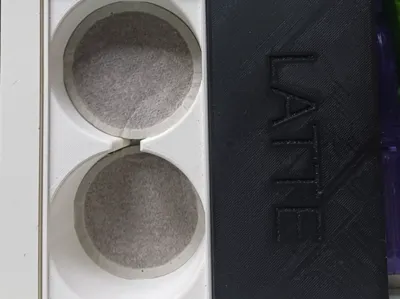 Senseo pod holder box with different text on lids