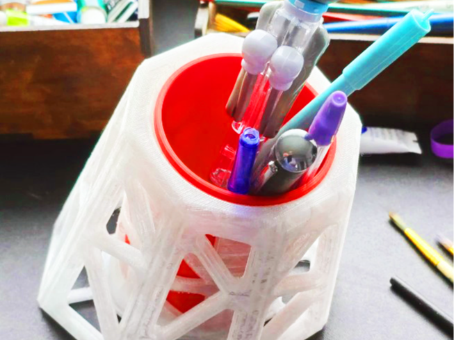 Container for pens, pencils, markers