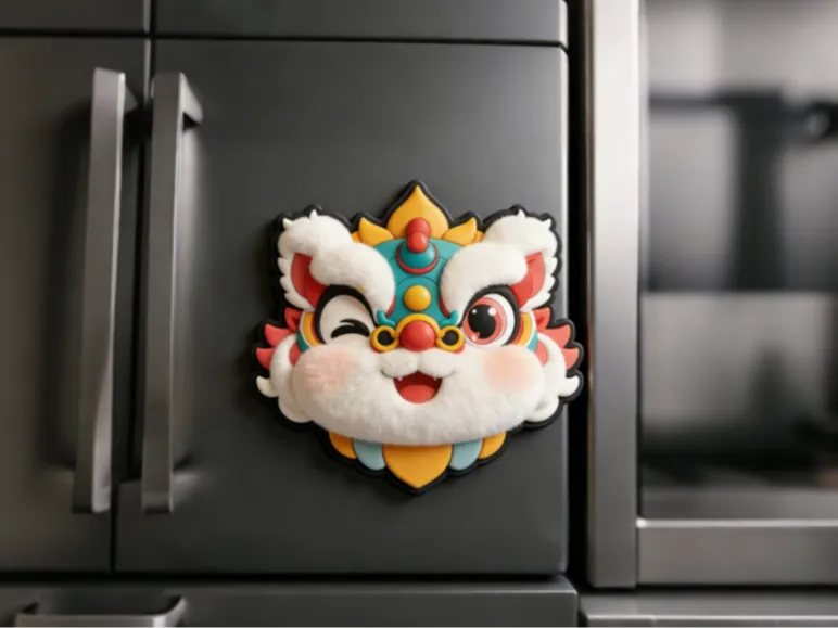 中国可爱醒狮冰箱贴