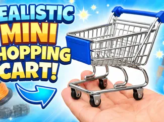 Realistic Mini Shopping Cart (Walmart-Style) 