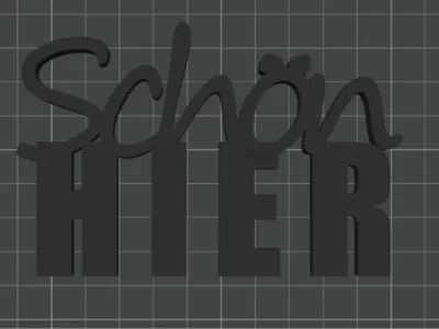 Lettering decoration 'Nice here'