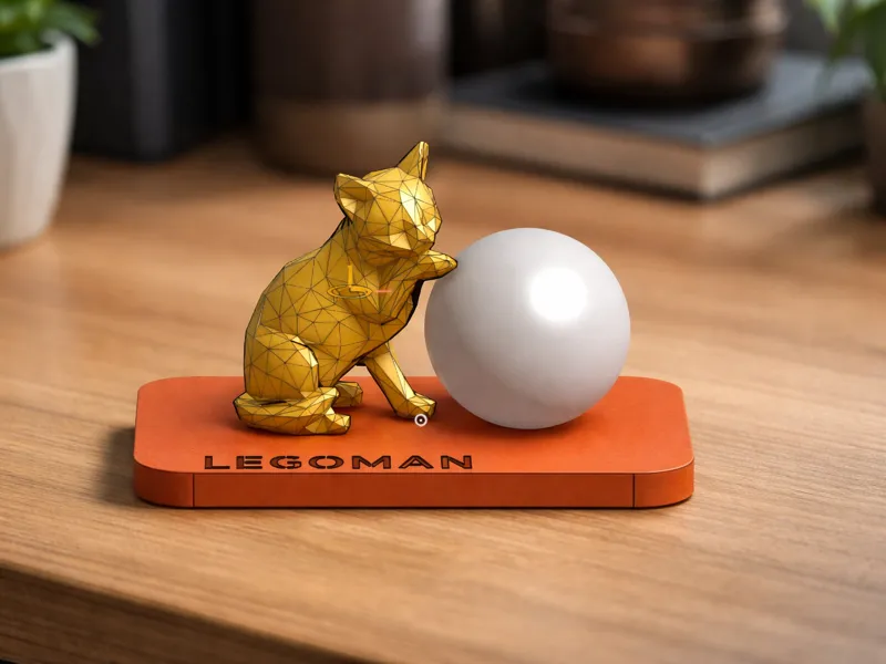 Cat With A Ball