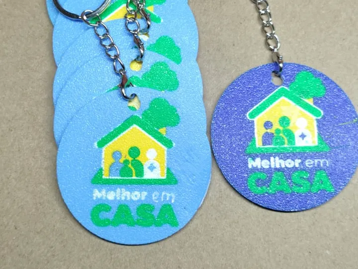 Chaveiro da campanha melhor em casa 