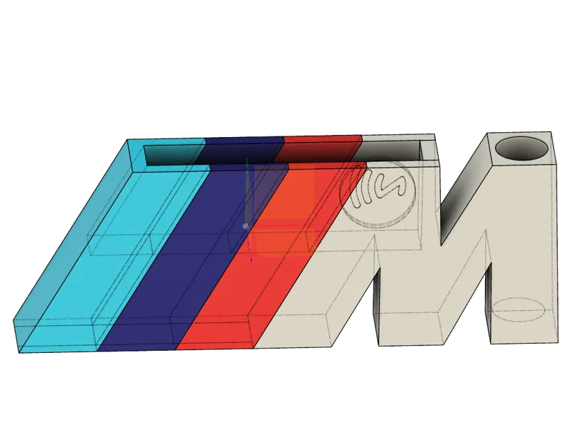 BMW M logo cards and pen holders with nfc tag gap