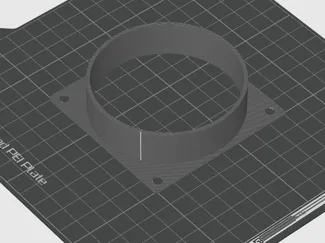 80mm fan exhaust mount shorter version PETG