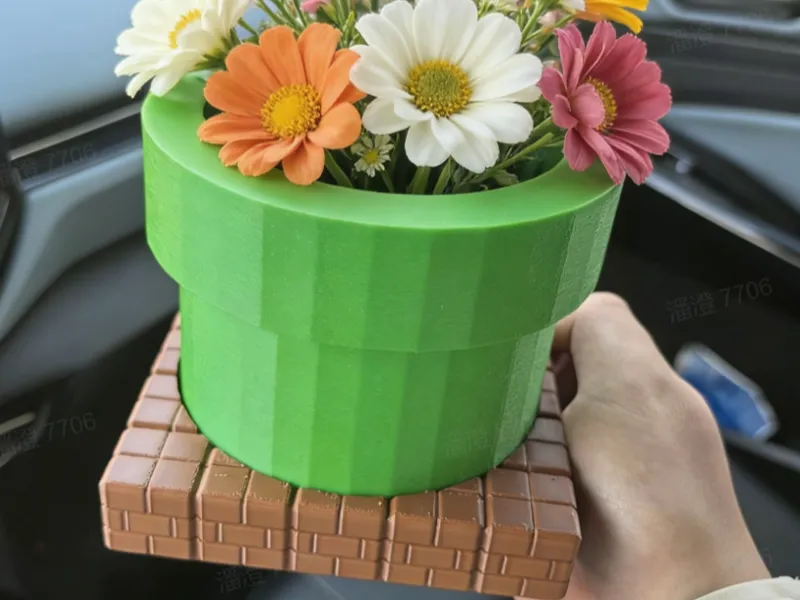 马里奥水管花盆 花瓶
