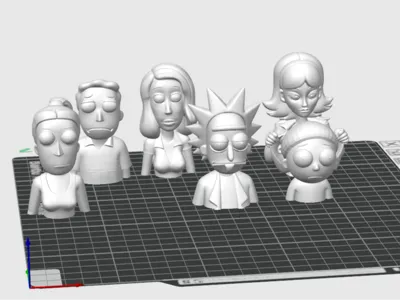 Rick and Morty Family Busts (including Jessica Easter egg)