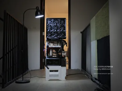 Vertical PC open case