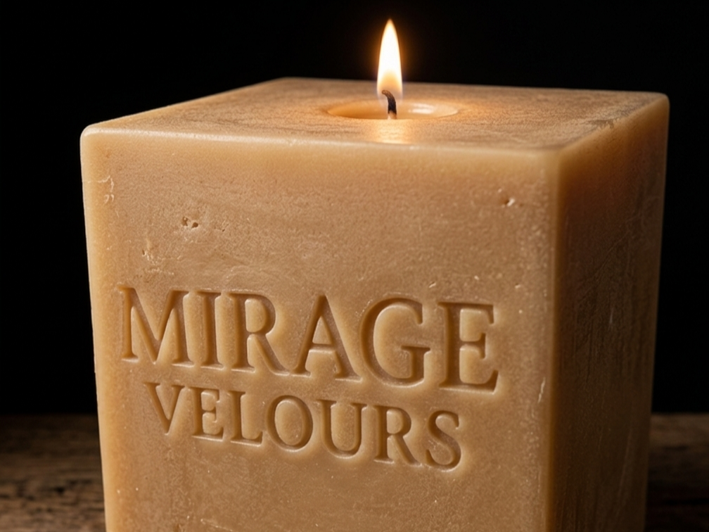 Candle mold for creating candles with text or logo