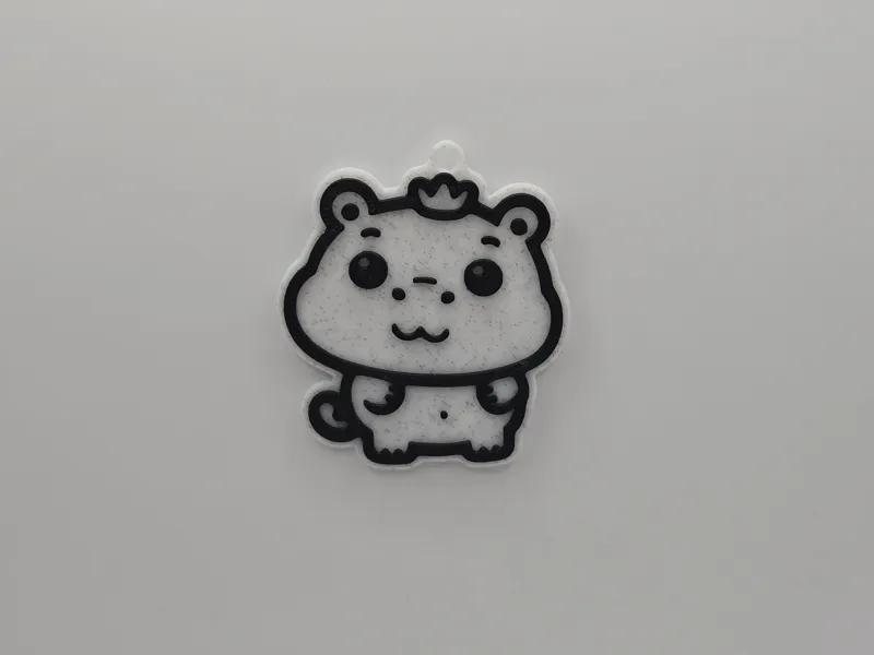 Cute Hippo Keychain
