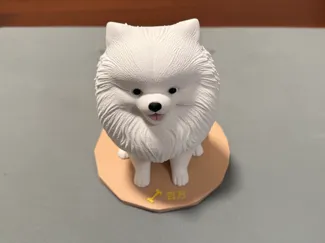 博美狗雕像（AMS多色，带底座可改字）