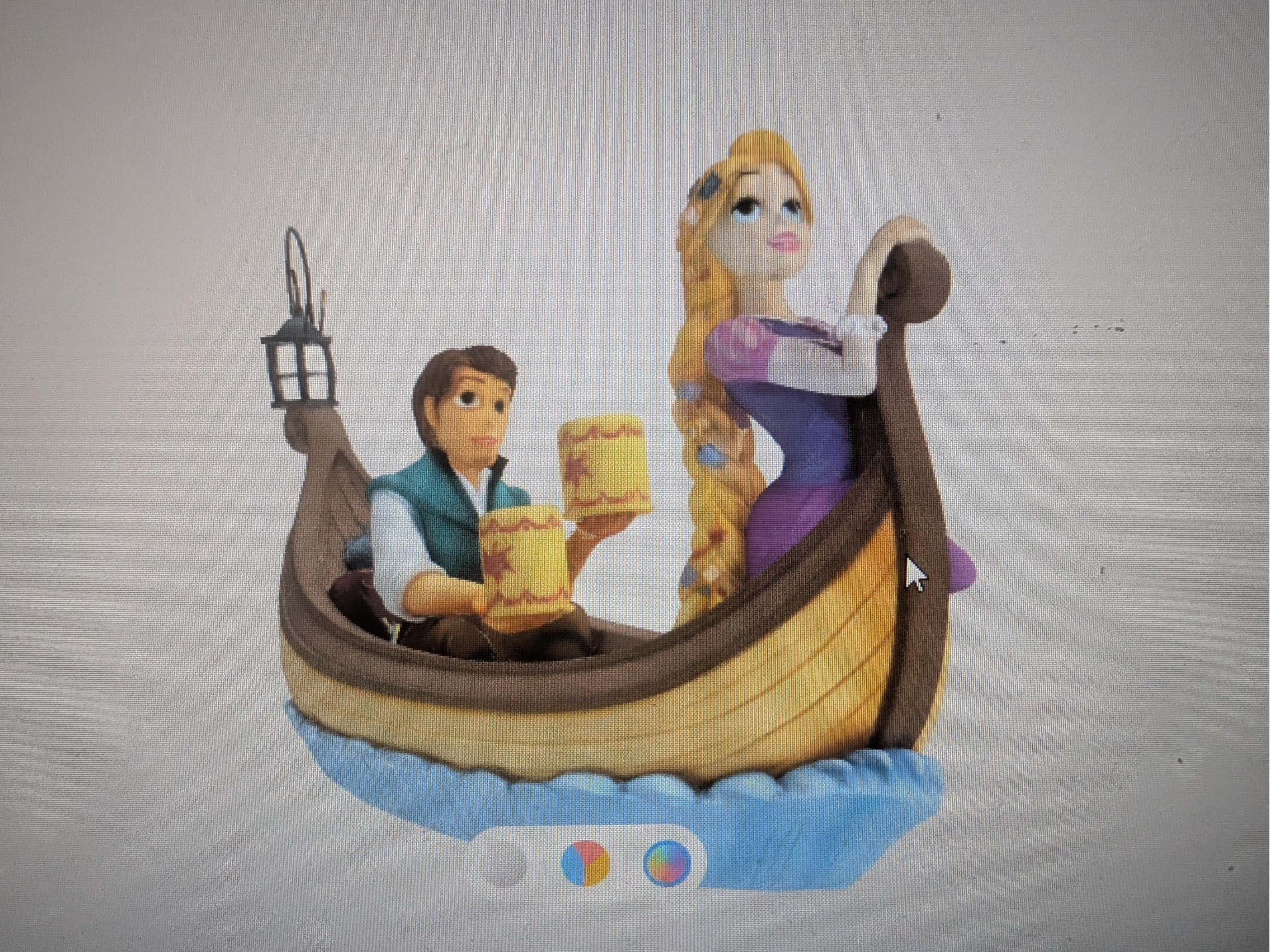 Rapunzel on boat 