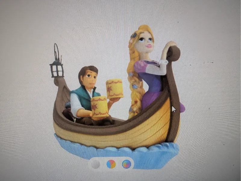 Rapunzel on boat 