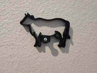 Cow outline coat hangar