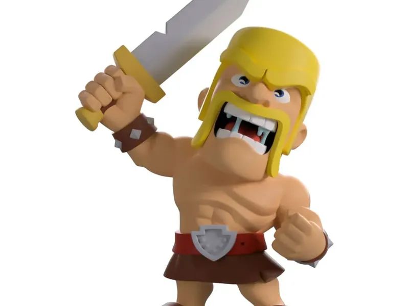clash of clans barbarian+warrior+3d+model