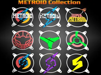 Metroid Collection - Custom 120mm Fan Grill Face