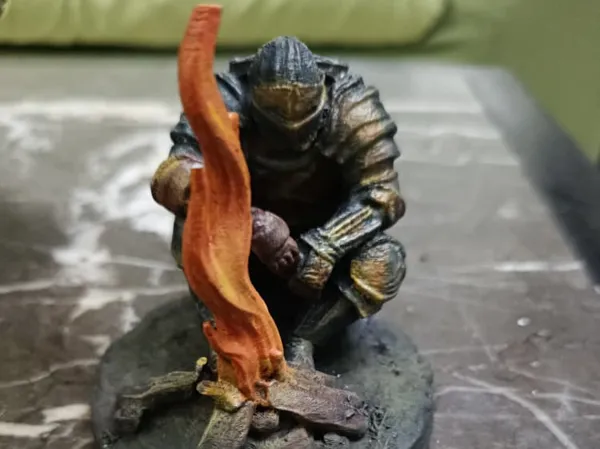 Figurine chevalier au bûcher, Dark Souls