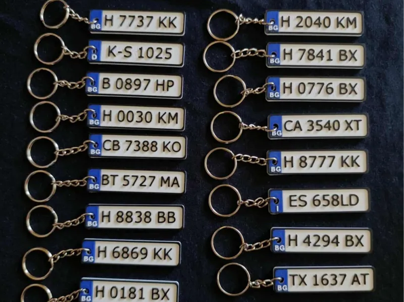 BG Lincensplate keychain