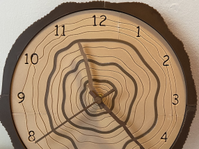 wood clock no ams