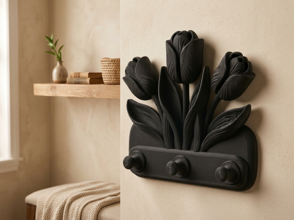 Tulip Wall Hook - Floral Decor
