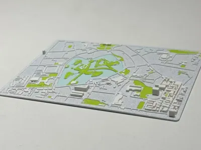 Kunming Green Lake Park City Textured Model