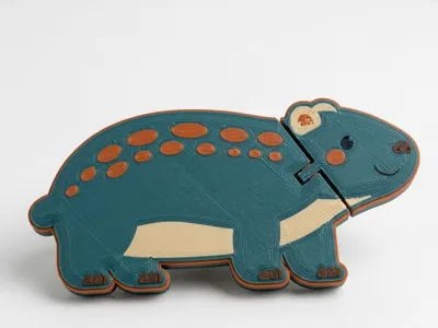 Articulated Capidino Capybara with Dinosaur