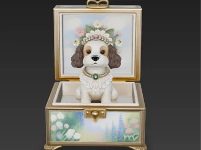 Poodle jewelry box