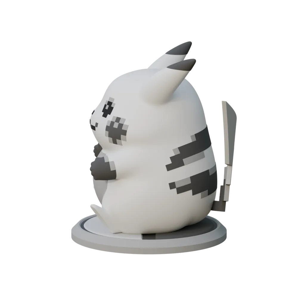 Statue Sprite VEK3D Pikachu Sprite Statue - Free 3D Print Model - MakerWorld