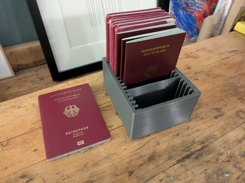 Multi‑Passport Holder with 16 Compartments