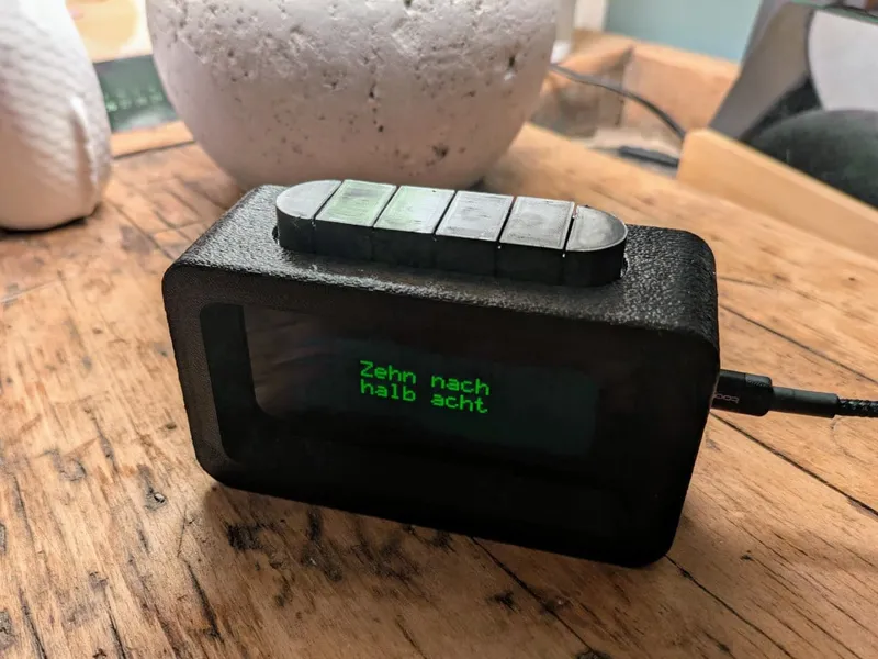 Textual LCD Desk Clock