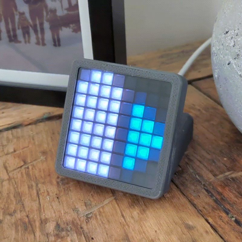 LED matrix desktop stand for smart homes