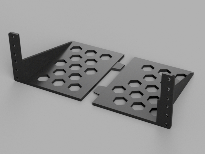 2U 10-Inch Modular Rack Tray Small Bed Compatible