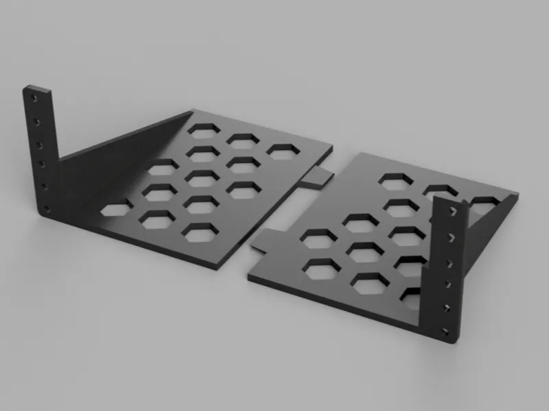 2U 10-Inch Modular Rack Tray Small Bed Compatible