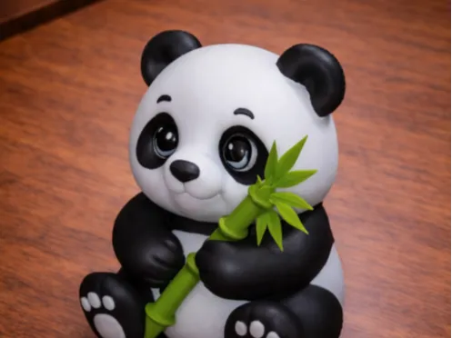 Cute multicolor panda